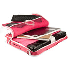 Classic Clamshell Sacoche pour Ordinateur Portable 13,3 po, Rose-Taille de la poche avant 6,5 pouces X 8 pouces.