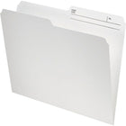 Staples - Chemise de classement recyclée, coupe 1/2, format lettre, 10 1/2 pt., ivoire-Format lettre