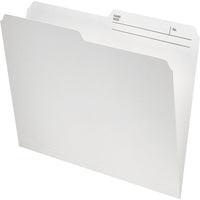Staples - Chemise de classement recyclée, coupe 1/2, format lettre, 10 1/2 pt., ivoire-Format lettre