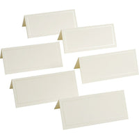 Gartner Studios® - Cartons nominatifs, 3 1/4 po x 1 5/8 po, blanc avec bordure ivoire nacré, paq./48-Cartons blancs avec bordure ivoire nacré