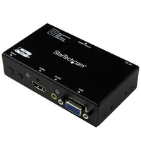 StarTech  Commutateur 2 x 1 HDMI et VGA vers HDMI avec commutation automatique et prioritaire, 1080p-Commutation sans effort automatique et prioritaire