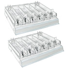 Azar - Clair 6 Diviseur de compartiment Bac Cosmetic Tray avec pousseurs - Paquet de 2-Vendu en paquets de: 2