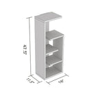Safdie & Co. 47.25H Étagère À Livres - Taupe Foncé 4 Concept Étagère Décalé-Facile à assembler.