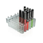 Azar Displays – Plateau à 36 compartiments à fente carrée pour cosmétiques pour panneau perforé, 0,63 po, 2/paquet (225526)-Dimensions : 2 1/2 haut. x 5 larg. x 5 prof. (po)