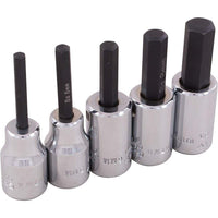 Gray Tools – Ensemble de 5 douilles métriques à tête hexagonale standard, prise de 3/8 po, 4 à 10 mm-Formats : 4, 5, 6, 8, 10 mm.