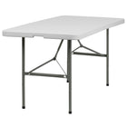 Flash Furniture – Table pliante ronde de 5 pi, granite blanc (DADYCZ152Z)-Table commerciale prête à l'emploi