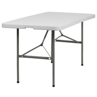 Flash Furniture – Table pliante ronde de 5 pi, granite blanc (DADYCZ152Z)-Table commerciale prête à l'emploi