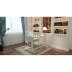 Koble - Bureau intelligent JUNO pour maison intelligente, Chêne/ Blanc-2 x Ports USB