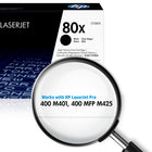 HP – Cartouche de toner LaserJet noir à rendement élevé d’origine 80X (CF280X)-Rendement en pages de la HP 80X : environ 6 900 pages noires