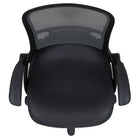 Flash Furniture Chaise de bureau ergonomique pivotante en maille grise foncée à dossier haut avec cadre noir et bras rabattables-Siège rembourré en maille grise foncée avec mousse ignifuge CAL 117