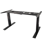 AnthroDesk - Bureau assis/debout electrique aux deux moteurs - Base Noire-Bureau debout avec double moteur, hauteur réglable et boutons programmables
