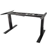 AnthroDesk - Bureau assis/debout electrique aux deux moteurs - Base Noire-Bureau debout avec double moteur, hauteur réglable et boutons programmables
