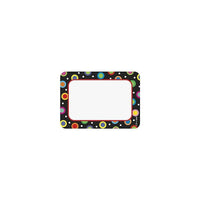 Creative Teaching Press Infant - 12 Grade Name Tag Dots On Black-Etiquettes autocollantes