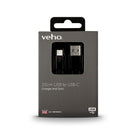 Veho – Câble USB-C Pebble, 20 cm, noir-20 cm (0.7ft) de longueur, idéal pour l'utilisation avec des appareils portables tels que les bloc-piles