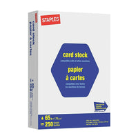 Staples – Papier cartonné, 8 1/2 po x 11 po, blanc, paquet de 250-Papier cartonné de brillance 96 pour un rendu professionnel et net