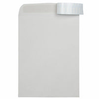 JAM Paper - Enveloppes ouvertes pour catalogue avec fermeture autocollante - 9" x 12" - Gris clair - Paquet de 100-Couleur : gris clair.