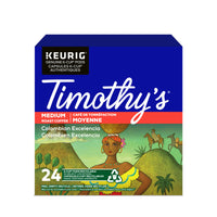 Timothy's - Café colombien Excelencia, capsules K-Cup - paquet de 24-Café 100 % arabica de qualité exceptionnelle récolté dans les majestueuses Andes en Colombie