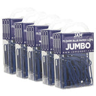 JAM Paper – Trombones géants, bleu foncé, 5 paquets de 75, total de 375 (42186869g)-Bleu foncé