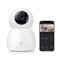Caméra de suivi automatique Wi-Fi 1080p Geeni SCOPE - Blanc-Caméra de sécurité intelligente pour la maison: la caméra de sécurité Wi-Fi intelligente Geeni Scope vous permet de diffuser en direct n'importe où, à tout moment, avec un capteur de mouvement sensible intégré, des alertes de mouvement sont envoyées à votre téléphone en temps réel pour une tranquillité d'esprit instantanée! Kit de montage inclus