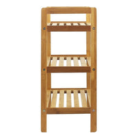 Oceanstar – Support à chaussures à 3 niveaux, bambou, naturel (3SR1651)-Support à chaussures