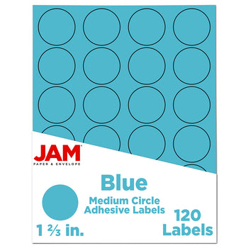 JAM Paper Circle Round Label Sticker Seals - 1-2/3