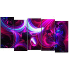 Designart – Art abstrait imprimé sur toile, brume violette, 5 panneaux (PT3009-1084)-Impression