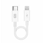LOGiiX - Sync & Charge Jolt Shortie USB-C vers Lightning - 30 cm - Blanc-Libérez le potentiel de votre iPhone avec des capacités de charge ultra-rapides