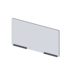 Avant de pare-haleine modulaire Mark Maker - Acrylique transparent 1/4" - panneau de 42" Lx23,5"H - 2 rails inférieurs de 12"-Fixez les côtés des panneaux modulaires pour étendre la longueur de votre diviseur à l'aide de charnières en plastique (charnières flexibles).