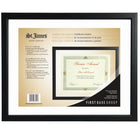 First Base St. James Cadre flottant pour prix et certificats, noir, 15 l x 12 H po, pour certificats de 8 1/2 x 11 po-Dimensions du produit : 15 po x 12 po (38 cm x 30 cm)