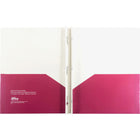 Hilroy - Porte-document à pochettes et attaches rose - 11 5/8 po H x 9 5/16 po l - rose-Peut contenir jusqu'à 85 feuilles