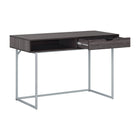 CorLiving - Bureau Auston à tirroir unique finition grain de bois - Gris-Pieds métalliques élégants peints en noir pour plus de stabilité