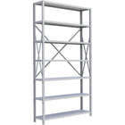 Metalware – Étagère enclenchable RK301, 7 tablettes, 48 x 24 x 88 po, gris pâle-Système de tablettes ajustables offrant un espace de rangement solide, mais économique qui convient à vos besoins