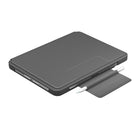 Logitech- Étui clavier Slim Folio Pro pour iPad Pro 12,9 pouces (3e et 4e génération) - Graphite-Baterie longue durée : Le Slim Folio Pro tient jusqu'à 3 mois sur une seule charge, durée calculée sur 2 heures d’utilisation par jour. Connexion par câble USB détachable pour une recharge facile