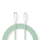LOGiiX - Vibrance Connect USB-C vers Lightning - Vert-Câble de charge coloré et ultra-durable de 1,5 m pour charger rapidement les appareils Apple