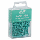 JAM PAPER - Colore norme 1" Trombones, Bleu sarcelle, 3 paquets de 100-Taille : 2,5 cm (Norme/regulier)