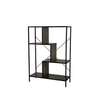 Homeworks Étagère à 4 niveaux 31.5 po (w) x 12 po (d) x 44.8 po (h)-étagère autoportante décorative
 Cadre noir: revêtement en poudre de tube d'acier
 Etagère en noyer foncé: panneau PB avec mélamine à grain de bois