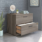 Sauder - La Collection Affirm Classeur latéral - Finition Hudson Elm-Surface supérieure avec revêtement en mélamine est résistant à la chaleur, taches et éraflures.