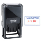 Dater auto-encreur Printy 4750 de Trodat - Payé / Paid avec date-Encre Bleu/Rouge