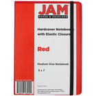 JAM PaperMD – Cahiers de notes à couverture rigide avec fermeture à bande élastique, 5 x 7 po, rouge, 2/pqt-2 par paquet
