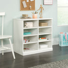 Sauder - Série Craft Pro Armoire de rangement ouverte - Blanc-Six tablettes réglables pour des options de rangement flexibles