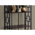 Monarch Specialties - 3617 62 po H Etagere - Espresso/Metal Noir-Dimensions du produit: 62 po H x 24.5 po L x 13 po P