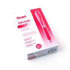 Pentel - Stylo à bille rétractable Wow! - 1,0 mm - rouge - paquet de 12  -Confort et contrôle maximum grâce à la prise en caoutchouc