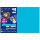 Pacon- Papier de construction Tru-Ray qui ne décolore pas, 12 x 18 po, bleu atomique, 150/ensemble (PAC103401)-Papier de construction bleu atomique