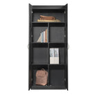 Sauder - 433933 La Collection Misc. Meuble de rangement - Finition Black-Étagère supérieure complète avec de l'espace pour des articles très volumineux.
