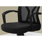 Monarch Specialties - 7339 Chaise De Bureau - Noir/Base Noir-Le siège pivotant à 360 degrés et la base noire à 5 branches avec roulettes à capuchon offrent la mobilité, tandis qu'un mécanisme réglable en hauteur avec contrôle d'inclinaison / verrouillage permet d'optimiser la chaise pour la personne assise