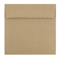 JAM Paper Enveloppes carrées de 6,5 x 6,5 po, papier Kraft brun recyclé, 50/paquet-Enveloppes d’invitation