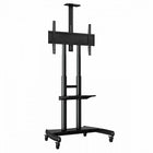 North Bayou - Support mobile de téléviseur avec tablette ajustable, pour téléviseursde 55 à 80 po-Convient aux téléviseurs pesant jusqu'à 200 lb (90,9 kg)
