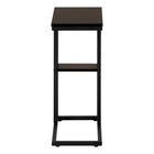 Monarch Specialties - 3670 Table D'Appoint - 25 po H/Espresso/Metal Noir-Garantie : 1 an limite pour les pieces
