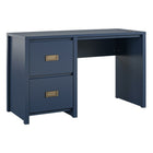 Little Seeds - Bureau pour enfants à piédestal simple Monarch Hill Haven  - 120,6cm L x 71cm H x 47,4cm P - Bleu marine-Comprend deux tiroirs pour ranger les trésors et les fournitures scolaires