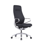 DecentLiving - Chaise de bureau à dossier pleine hauteur - Noir-Système de corps en aluminium coulé robuste